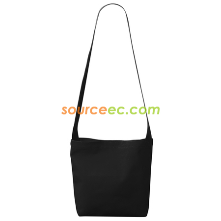 客製化寬版色布帆布斜背包 (LOGO網版印刷)禮品