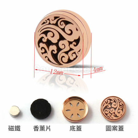 客製化玫瑰金色香薰口罩扣禮品