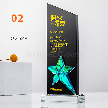 客製化炫彩水晶獎座禮品