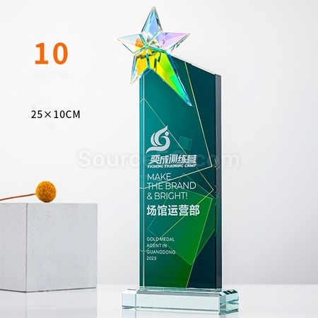 客製化炫彩水晶獎座禮品