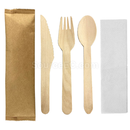 客製化4 件套木製餐具禮品
