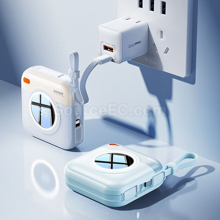 客製化3C認證磁吸帶線行動電源快充禮品