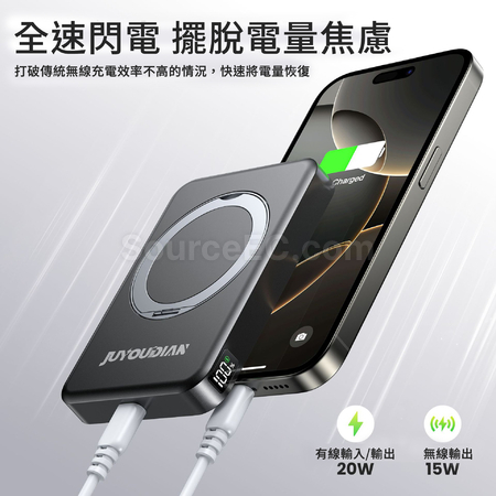 客製化四合一折疊支架磁吸行動電源禮品