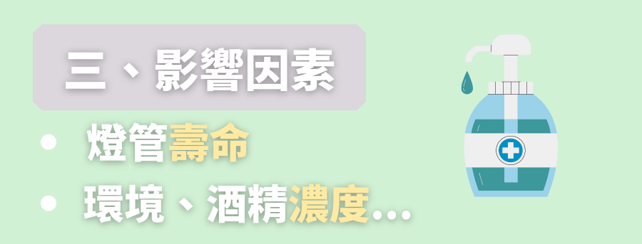 客製化消毒器效果因素