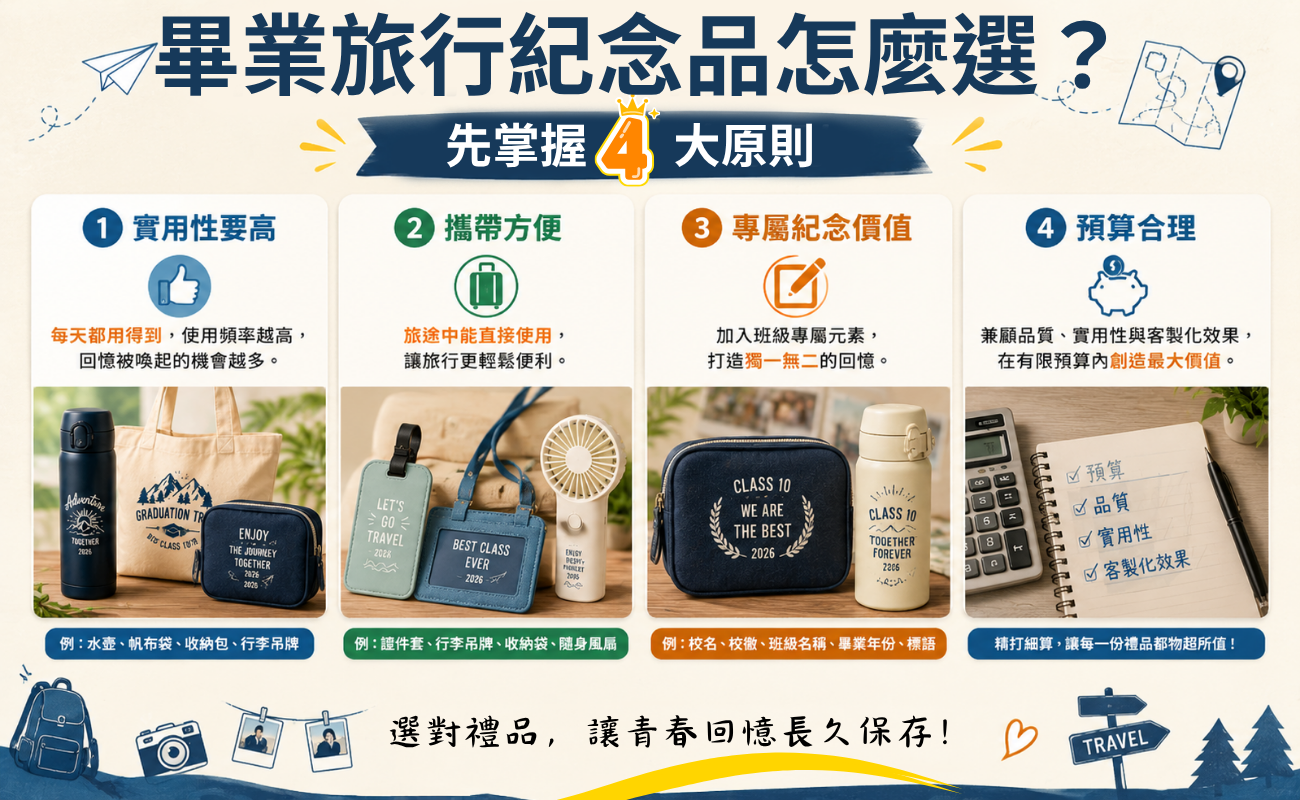 畢業旅行,畢旅紀念品,畢業旅行紀念品,客製化禮品,客製化旅行禮品,旅行紀念品推薦,畢業禮物推薦,客製化保溫瓶,客製化行李吊牌,客製化收納包,畢業紀念品,學校紀念品,班級紀念品,旅行用品訂製,客製化禮盒